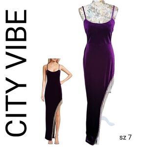 City Vibe Purple Maxi Dress